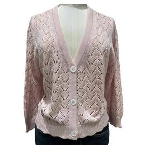 NEW &ISLA talia cardigan in pale pink